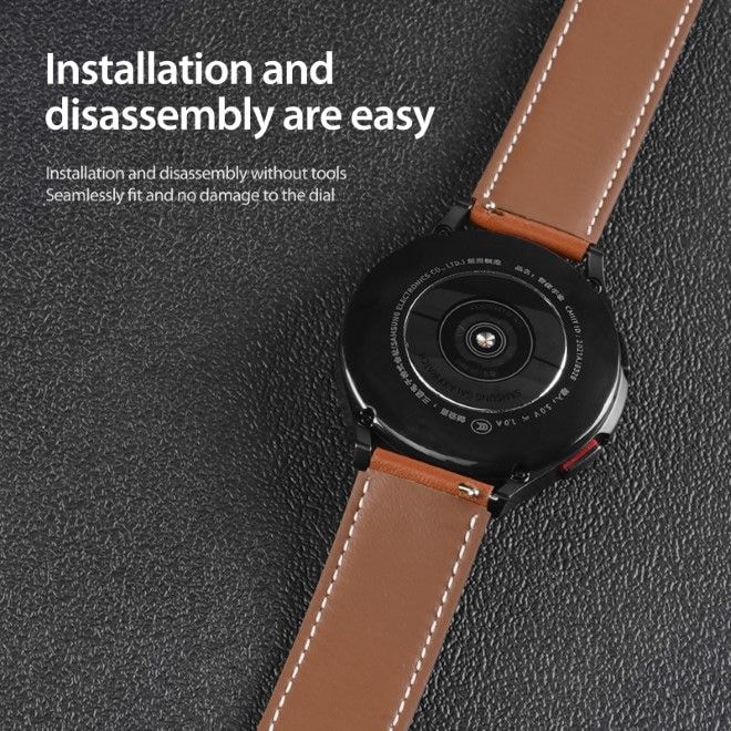 Produktbild Dux Ducis YA Series Echtleder Armband (20 mm, Echtleder, 20mm Anstossbreite, Galaxy Watch3 (41mm), Galaxy Watch6, Gear S2 Classic)