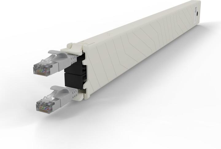 Productafbeelding PATCHBOX één / Cassette / 8RU / Cat 6A, STP, 0,8 m, grijs (S/FTP, CAT6a, 0.80 m)