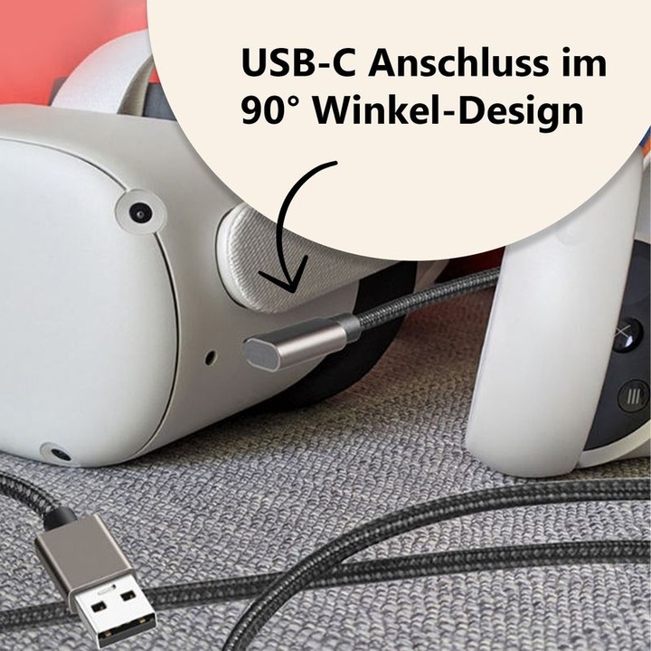 Immagine prodotto Hermex Cavo per occhiali VR Cavo dati da 5 m per le cuffie VR Oculus Quest 1 + 2