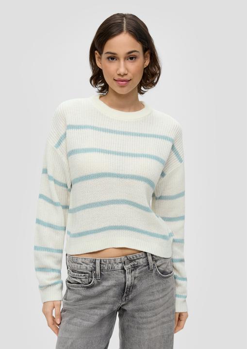 Produktbild s.Oliver Strickpullover Leichter Sommerstrickpullover im Relaxed Fit (XXL)