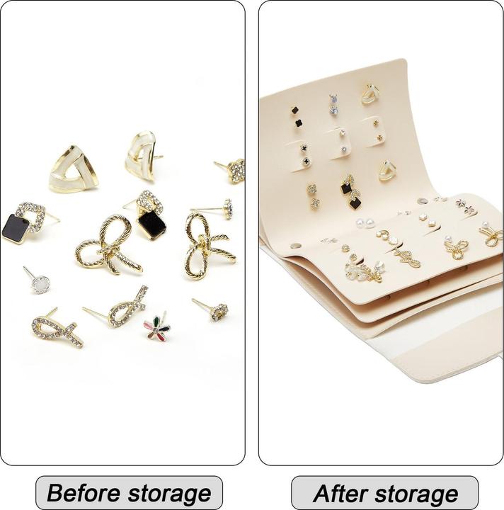 Produktbild Only-Bags.Store Ohrring-Aufbewahrung Ohrring-Ordner Kleines Buch Aufbewahrungstaschen