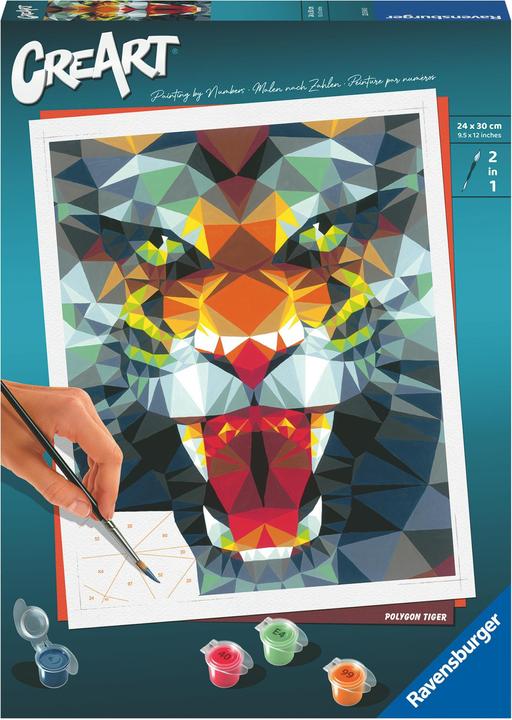 Actual product image Ravensburger CreArt Polygon Tiger