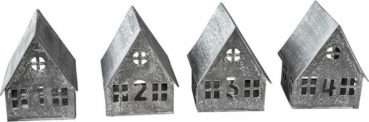 Loberon Windlicht 4er Set Ivolere antikgrau (4x)