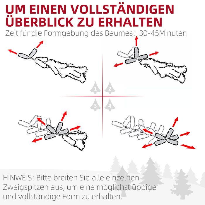 Produktbild Swisshandel24 Künstlicher Weihnachtsbaum, 180 cm Christbaum mit Schnellaufbau Klappsystem (180 cm)