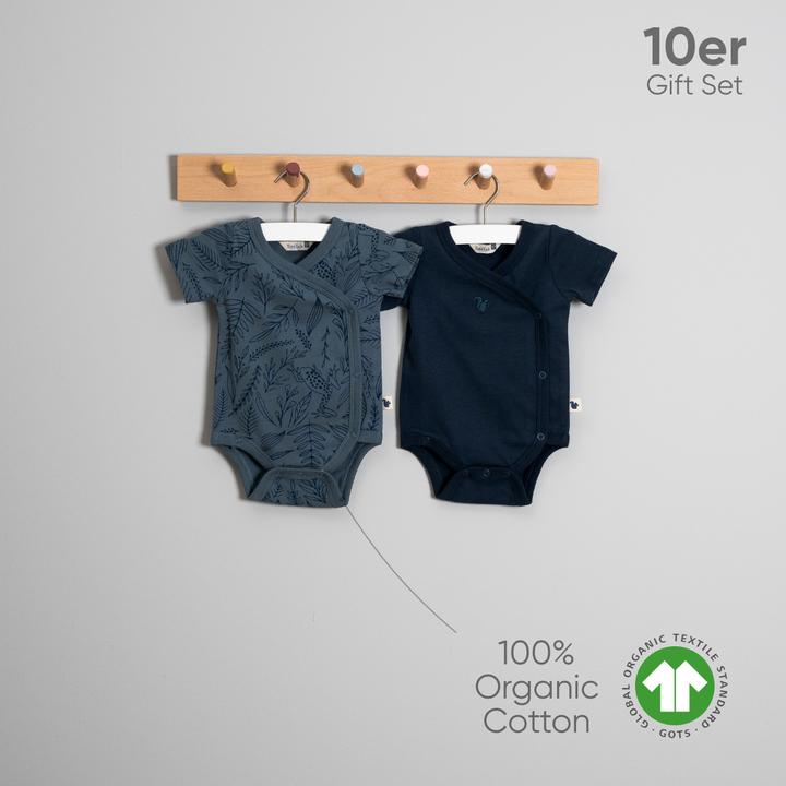 Produktbild TotsTale Premium 10-teiliges Geschenkset aus Bio-Baumwolle – Erstausstattung für Neugeborene (50, 56, 62, 68)