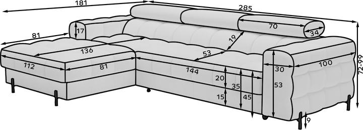 Produktbild ELTAP Felro (3-Sitzer, Ecksofa)