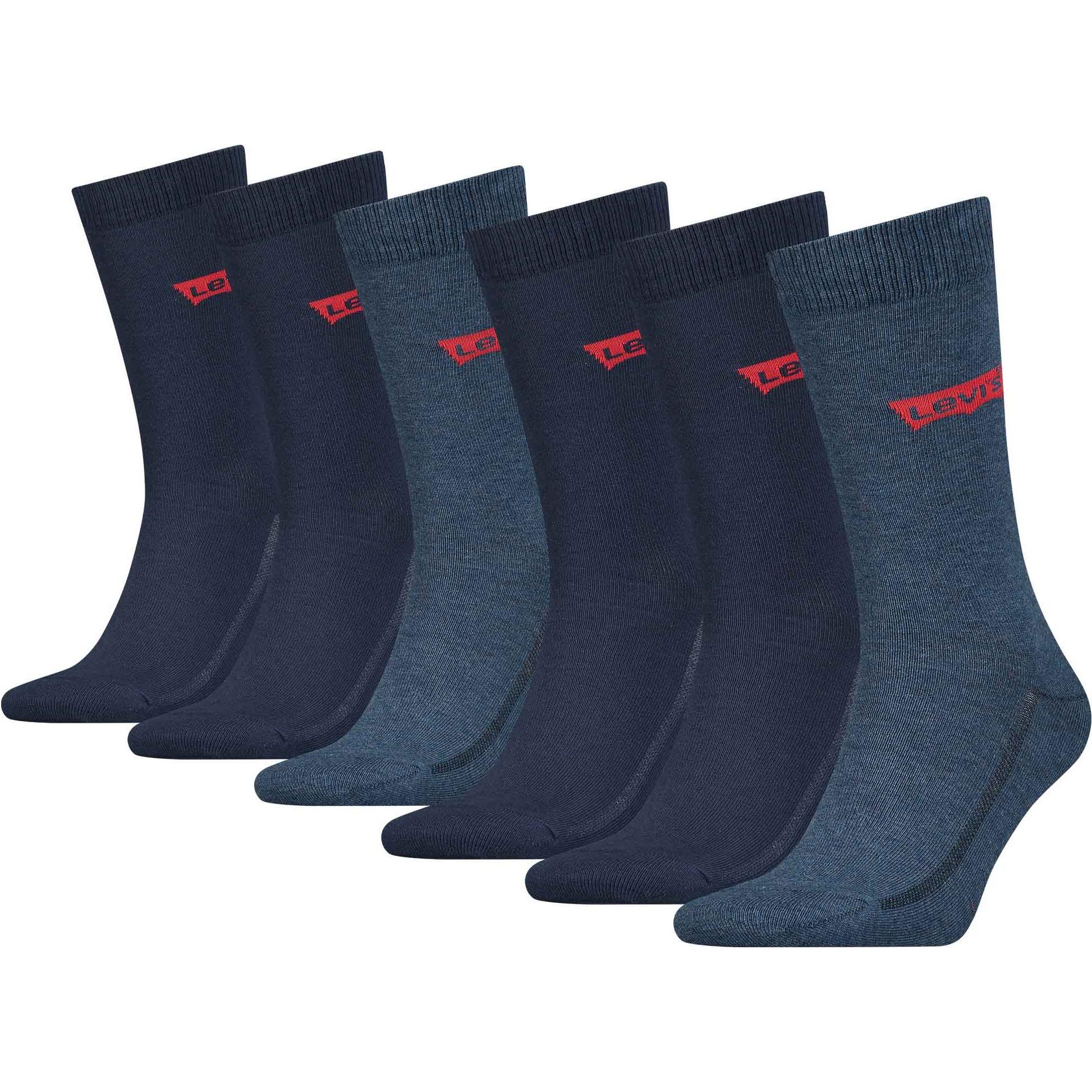 Levis, Herren, Socken, Socken Sportlich, Blau, (6er Pack, 43 - 46)