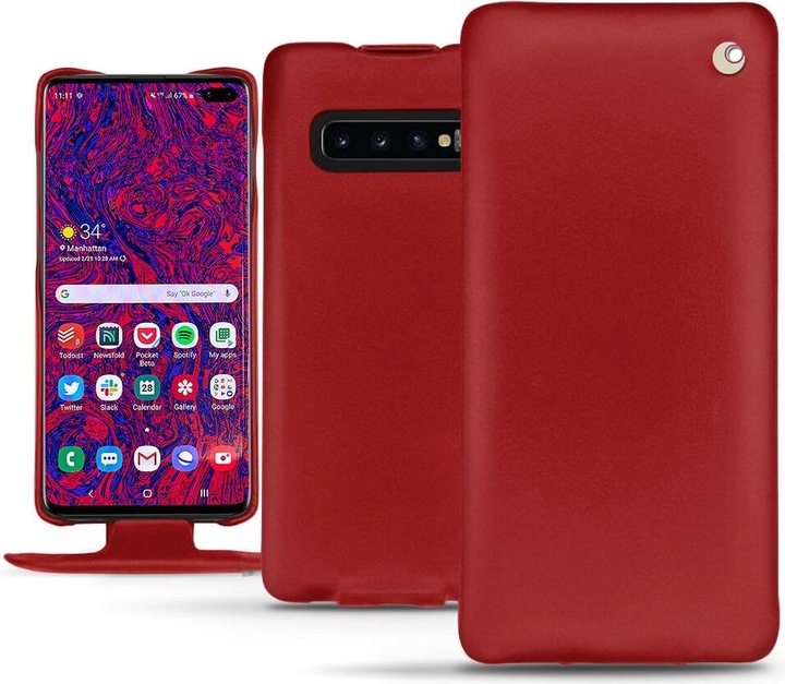 Noreve Lederschutzhülle vertikal (Samsung Galaxy S10+)