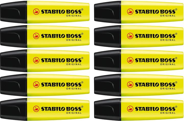Actual product image STABILO Highlighter yellow, pack of 10 (Yellow, 5 mm, 10 x)