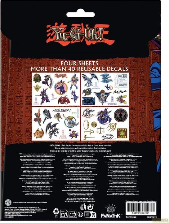 Immagine prodotto Fanattik Yu-Gi-Oh! Tech Sticker Pack (4 Adesivo)