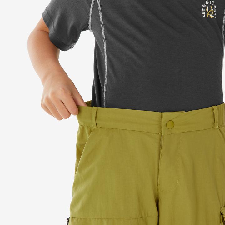 Actual product image Quechua Zip-Off-Hose Kinder Gr. 123–172 Wandern - MH500 khaki (140)