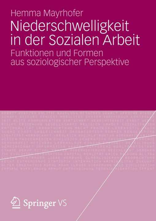 Produktbild Niederschwelligkeit in der Sozialen Arbeit (Deutsch, Hemma Mayrhofer, 2012)