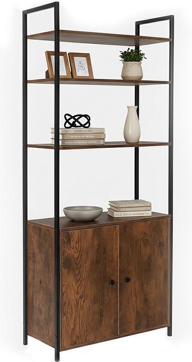 Relaxdays Bücherregal mit Unterschrank (60 x 24 x 159.50 cm)