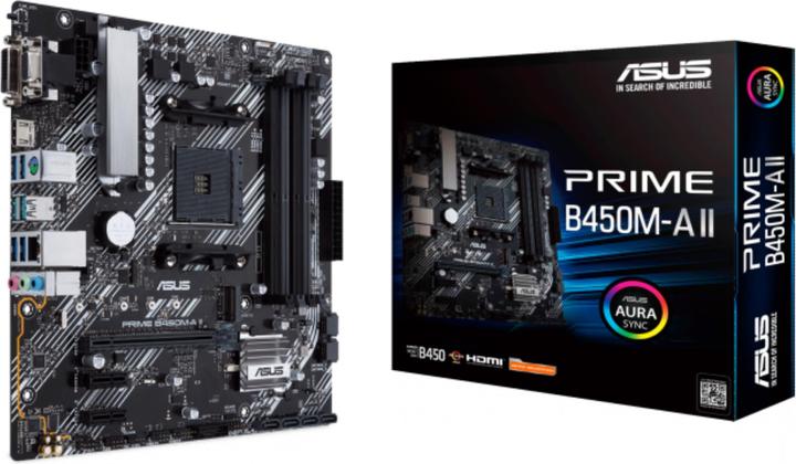 Productafbeelding ASUS PRIME B450M-A II (AM4, AMD B450, mATX)