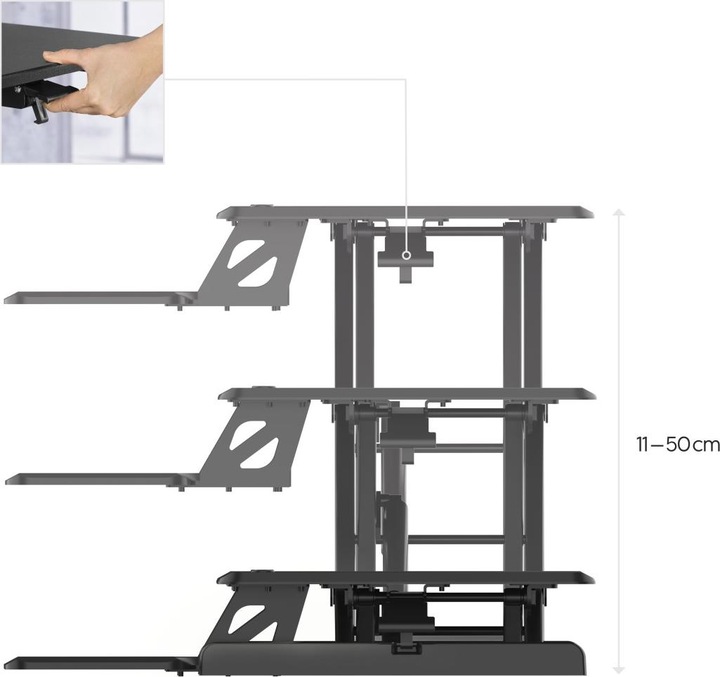 Immagine prodotto Hama Höhenverstellbarer Schreibtischaufsatz