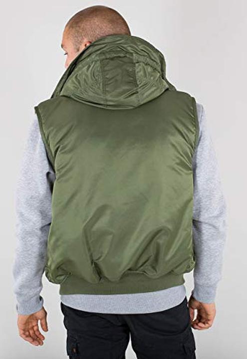 Image du produit Alpha Industries Veste MA-1 avec capuche, poche utilitaire et doublure orange (S)