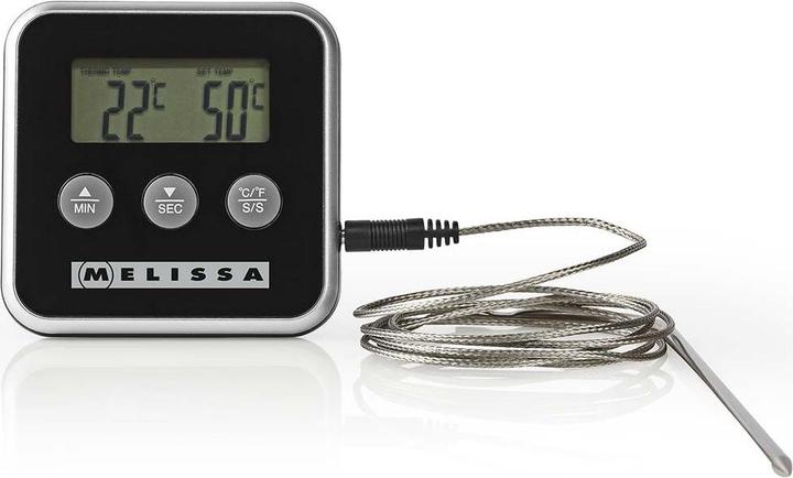Immagine prodotto Melissa Fleischthermometer | bis zu 250°C | Alarm Timer | LCD Display