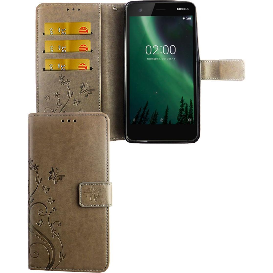 Thumbnail - König Design Hülle Handy Schutz für Nokia 2.1 Case Cover Tasche Wallet Etui Handyhülle Bumper (Nokia 2.1), Smartphone Hü...