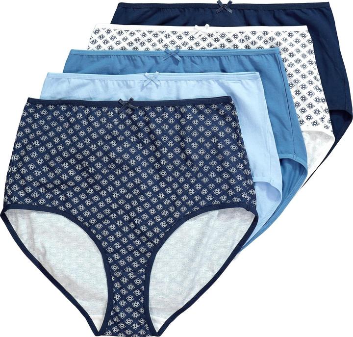 Produktbild Ulla Popken Maxislips, 5er-Pack, Ornamente/einfarbig (62, 5er Pack)