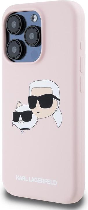Actual product image Karl Lagerfeld KLHMP15XSKCHPPLP iPhone 15 Pro Max 6.7" różowy/pink hardcase Silicone Karl & Choupett (Apple iPhone 15 Pro Max)