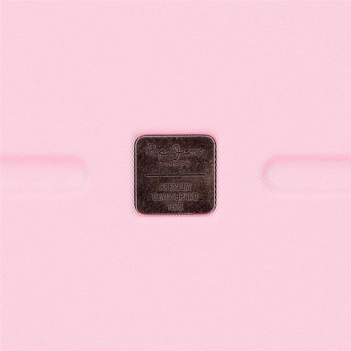 Actual product image Pepe Jeans Light Pink Suitcase Set with Wheels and TSA Lock