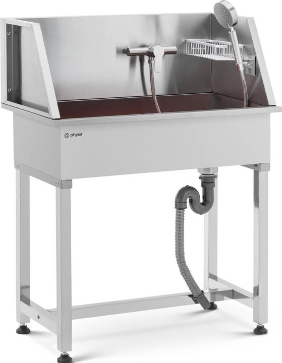 Produktbild Physa Hundebadewanne Hundewanne Haustierpflegewanne Edelstahl bis 60 kg Komplettset (Hund)
