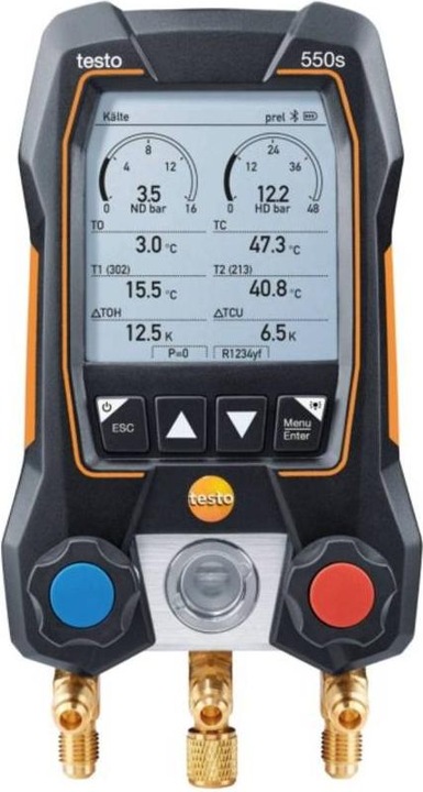 Produktbild Testo 550s Set e digitale Monteurhilfe mit kabellosen Zangen Temperaturfühlern