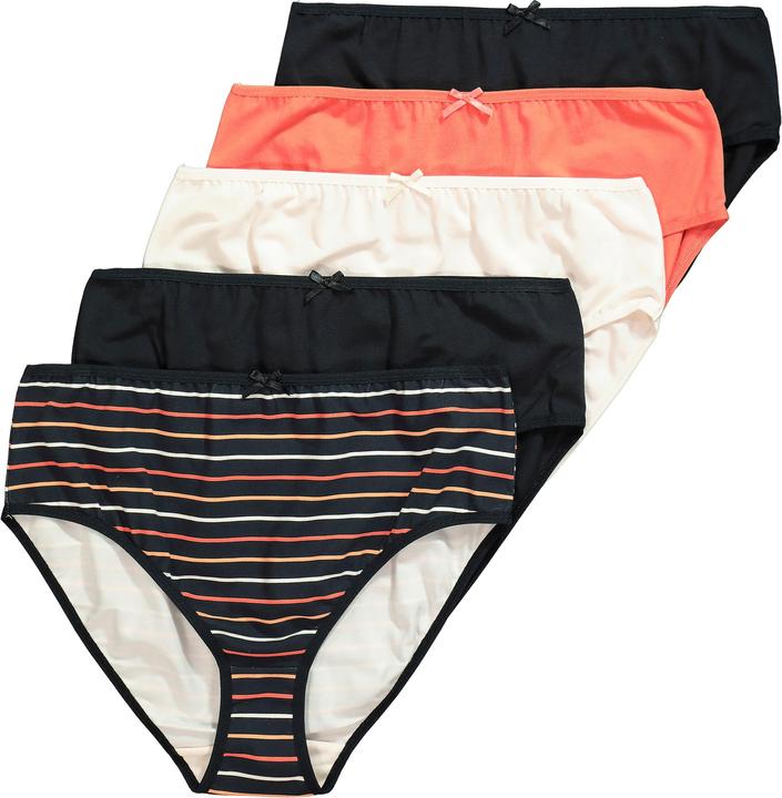 Produktbild Ulla Popken Midislips, 5er-Pack, Ringel/uni (62)