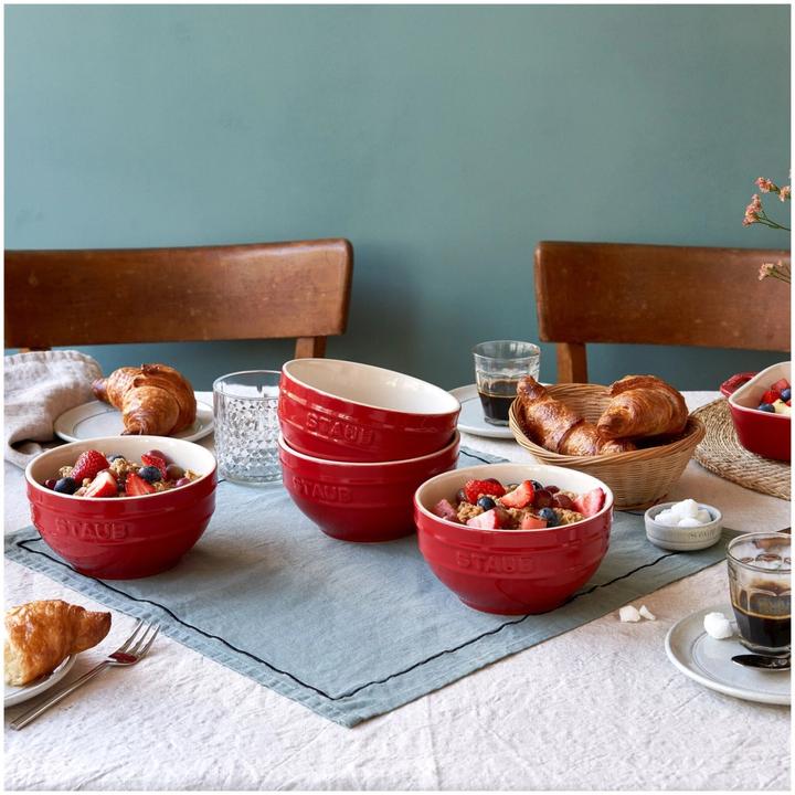 Produktbild Staub 4er-Set Rundschalen - 12 cm Rot (12 cm, 0.40 l, 4x)