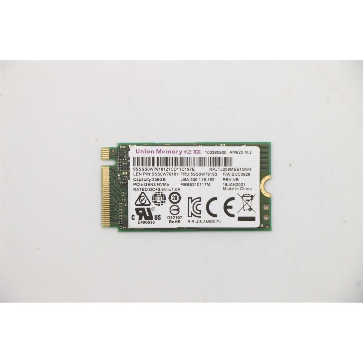 Lenovo UMIS AM620 256G PCIe 2242 SSD (256 GB, M.2 2242), SSD