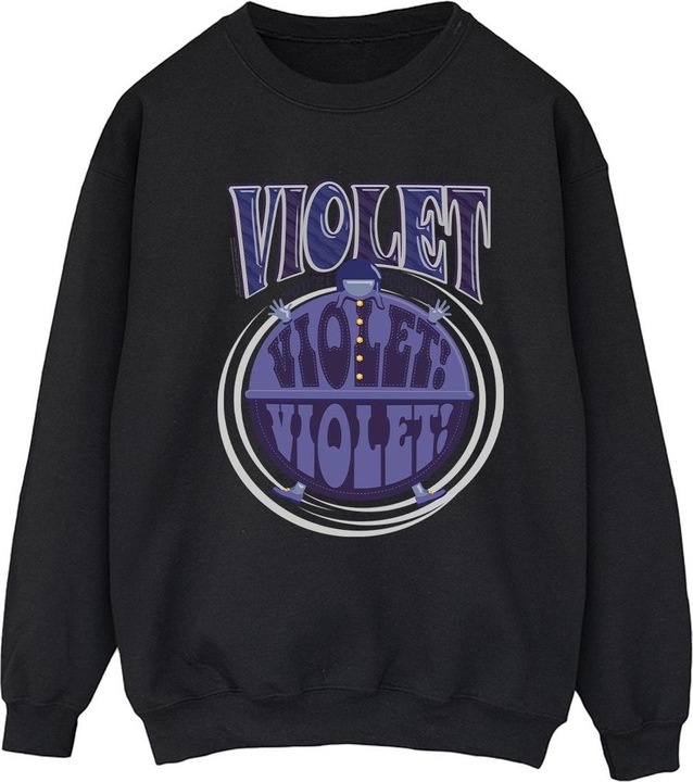 Actual product image Willy Wonka & the Chocolate Factory Womens/Ladies Violet Turning Violet Sweatshirt (5XL)