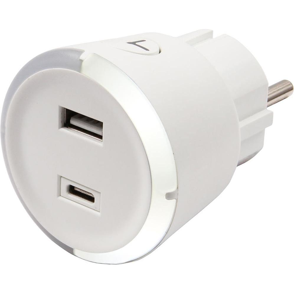 Capidi Sicherheitstimer USB A+C 1-4 Stunden 3,4A Weiss (TI USB A+C White)