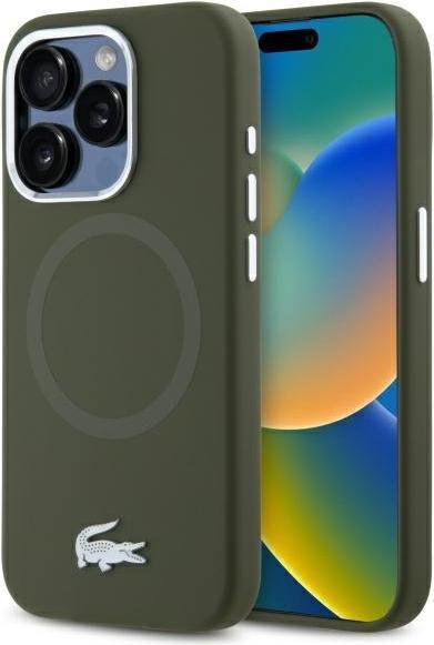 Image du produit Lacoste LCHMP15XSMAB iPhone 15 Pro Max 6.7" khaki hardcase Silicone Croco Logo MagSafe (Apple iPhone 15 Pro Max)