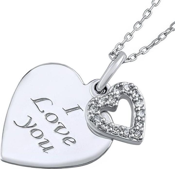 Immagine prodotto Silvego Collana in argento con ciondolo a forma di cuore "Ti amo" ZT131008NW