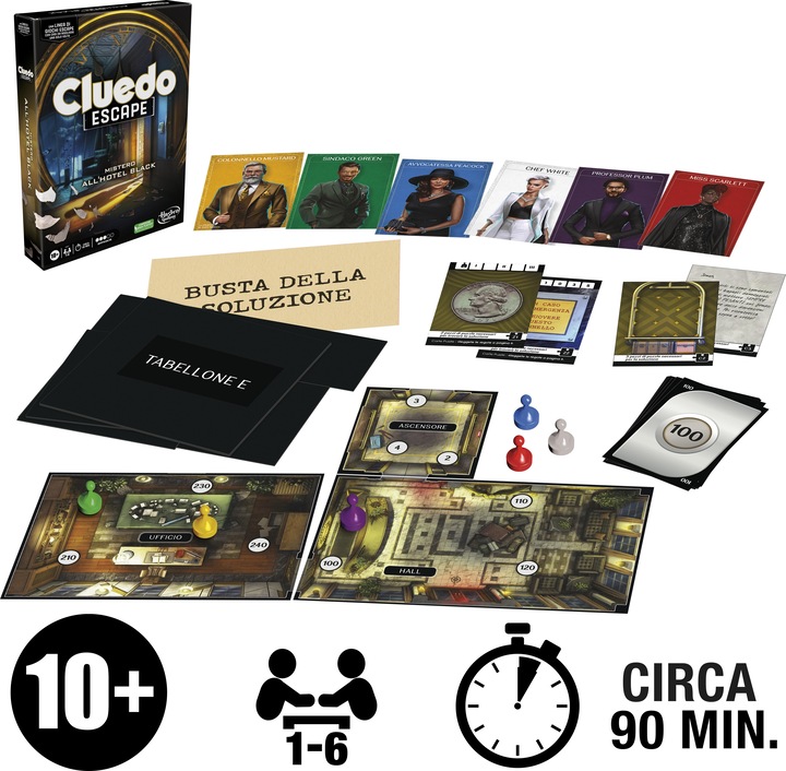 Productafbeelding Hasbro Gaming Cluedo Ontsnappen (Italiaans)