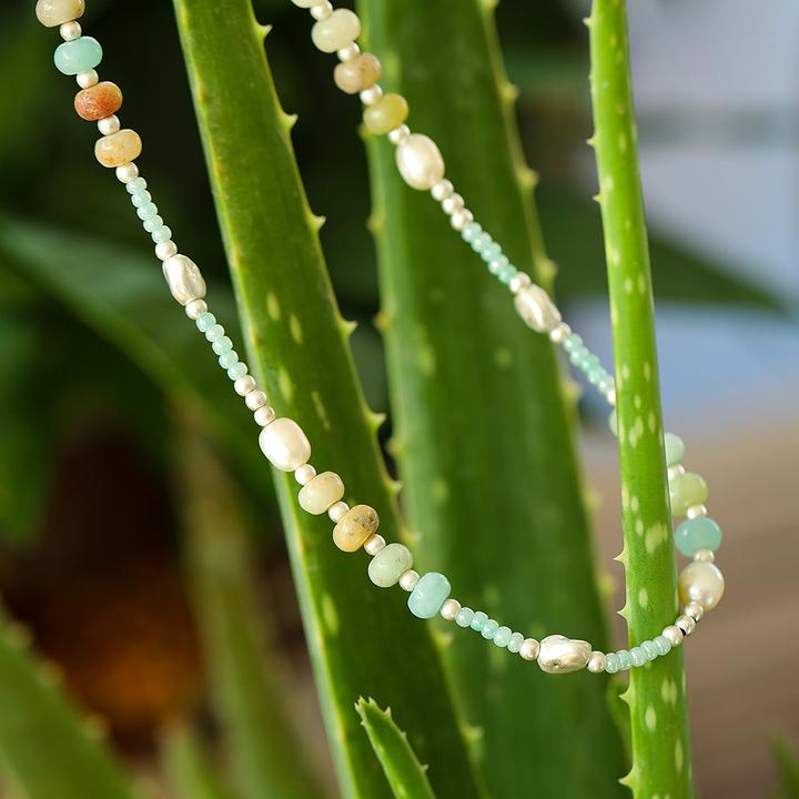 Actual product image Andreani Necklace with genuine amazonite (8 cm)