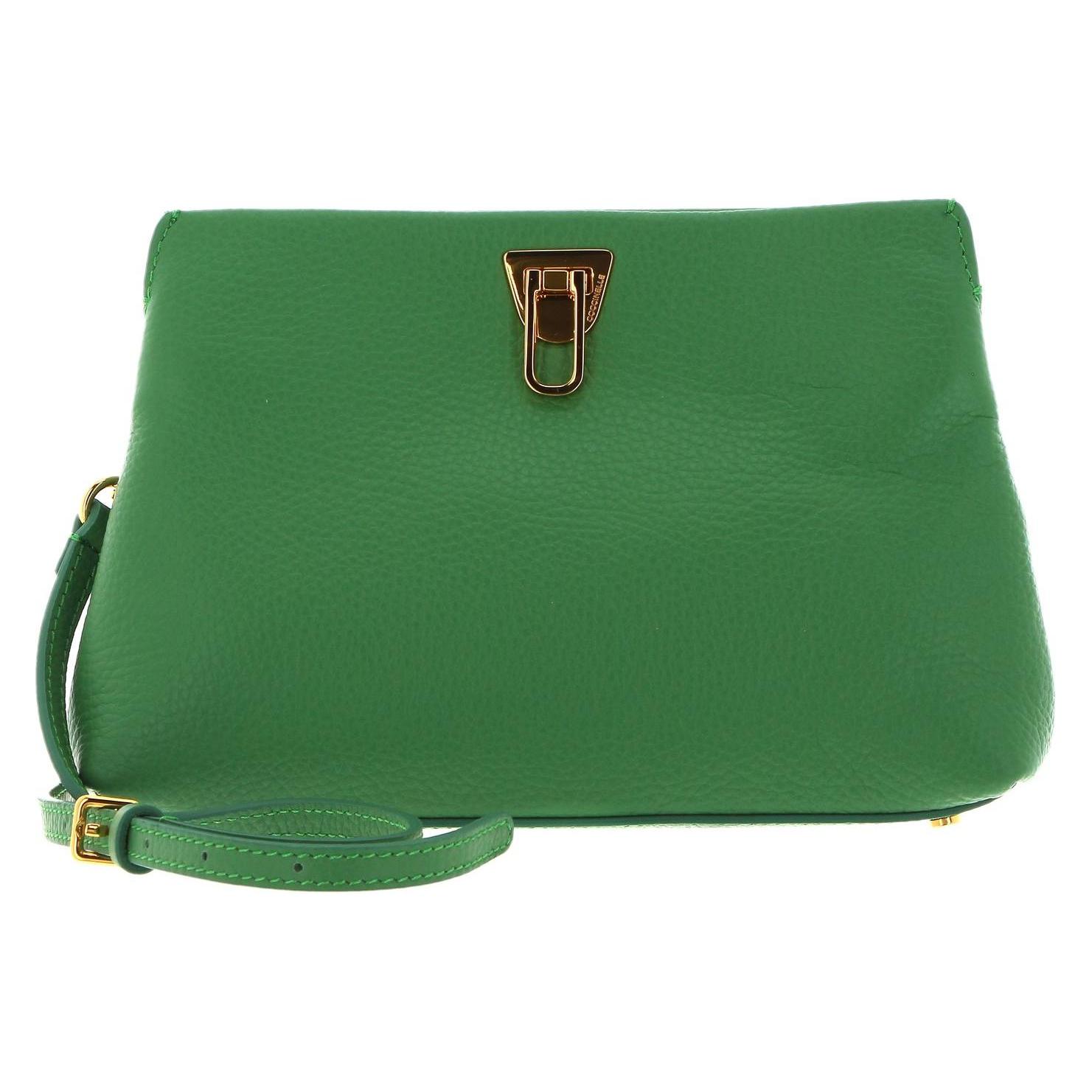 Coccinelle, Damen, Handtasche, Beat Clutch Handbag Grained Leather, Grün