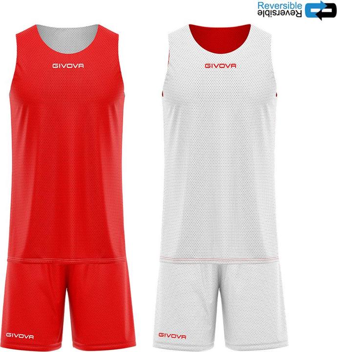 Actual product image Givova reversible jersey and shorts set