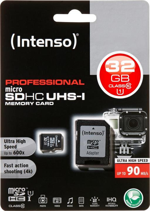 Productafbeelding Intenso microSD Professional (32 GB, microSDHC, U1, UHS-I)