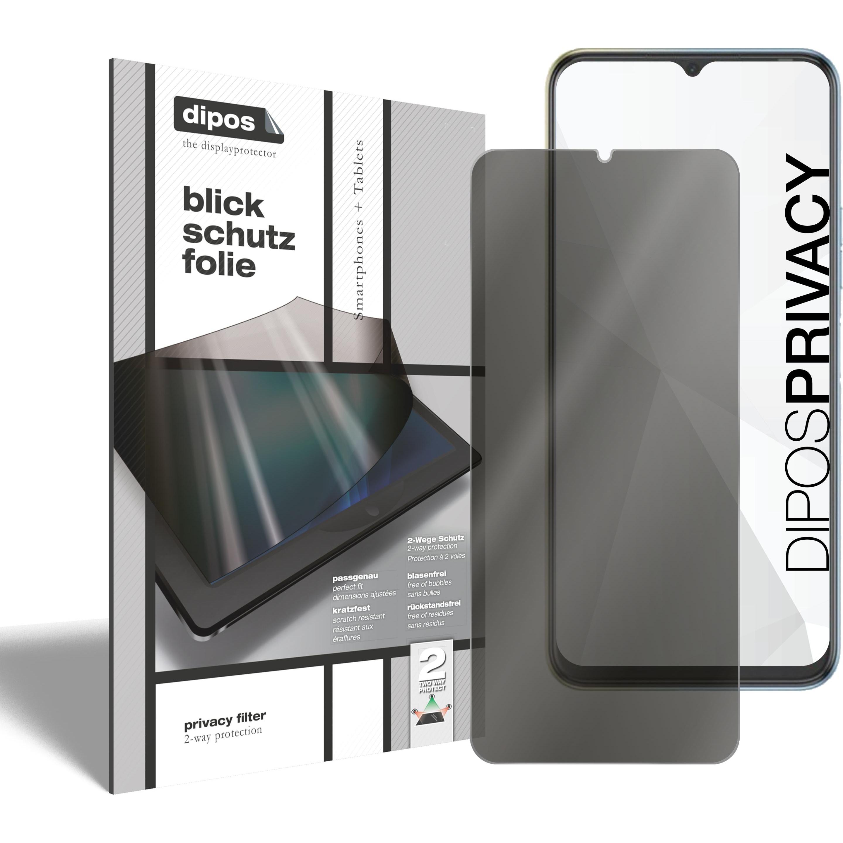 Dipos Blickschutzfolie 2-Way Anti-Shock (1 Stück, Tecno Spark 8P), Smartphone Schutzfolie, Transparent