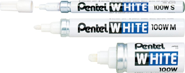 Image du produit Pentel Blanc - Marqueur permanent (Blanc, 2 mm, 1 x)