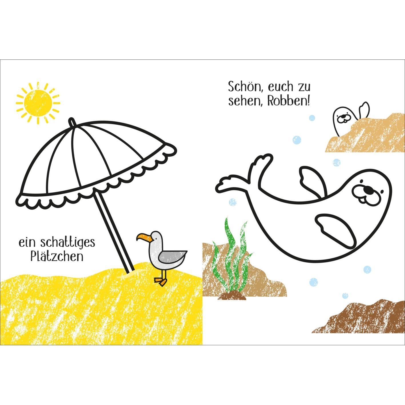 Thumbnail - Usborne Publishing Kleine Kreativ-Werkstatt - Ganz einfach ausmalen: Am Strand