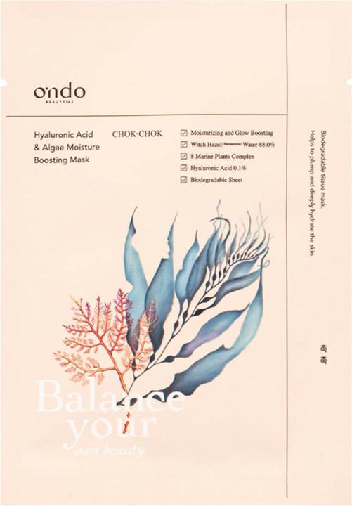 Actual product image Ondo hyaluronic acid & algae moisture boosting mask chok-chok (25 ml)