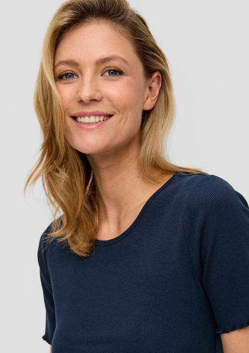 Actual product image S.Oliver T-Shirt Elastisches T-Shirt im Slim Fit mit Rundhalsausschnitt (44)