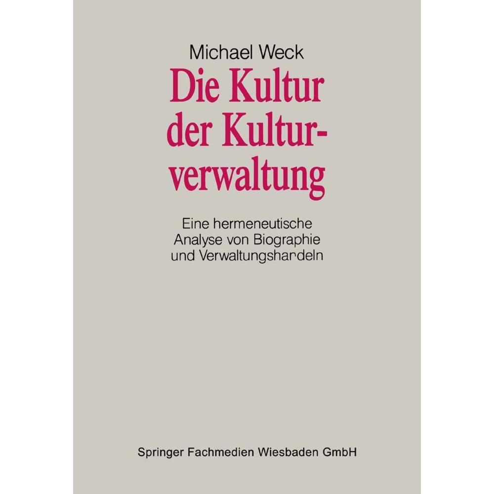 Die Kultur der Kulturverwaltung, Fachbücher