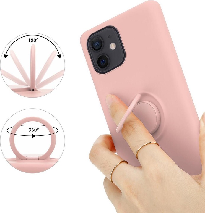 Actual product image Cadorabo TPU Liquid Ring Silicone Case Cover (Apple iPhone 12 mini)