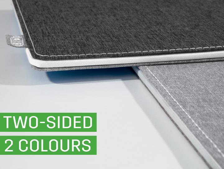 Actual product image Sigel Desk Pad Eyestyle, light grey-black, white middle layer and stitching, recycled PET, recycled PP, 60