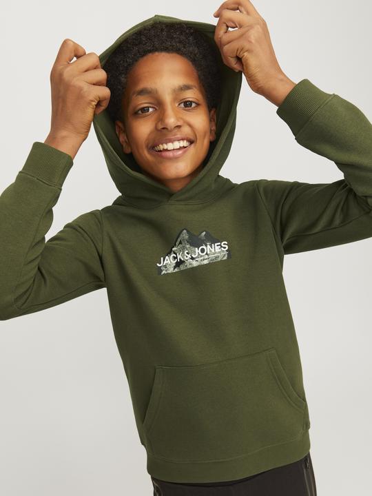 Actual product image Jack & Jones Jcomountain Logo Sweat Hood Sn Mni (98)