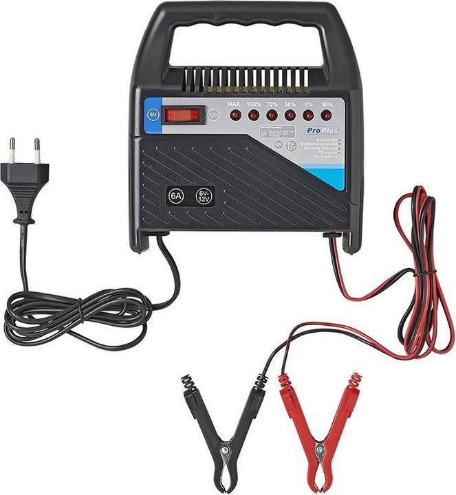 Produktbild ProPlus Batterieladegerät 6V/12V 6Amp. (12V, 6V, 6 A)