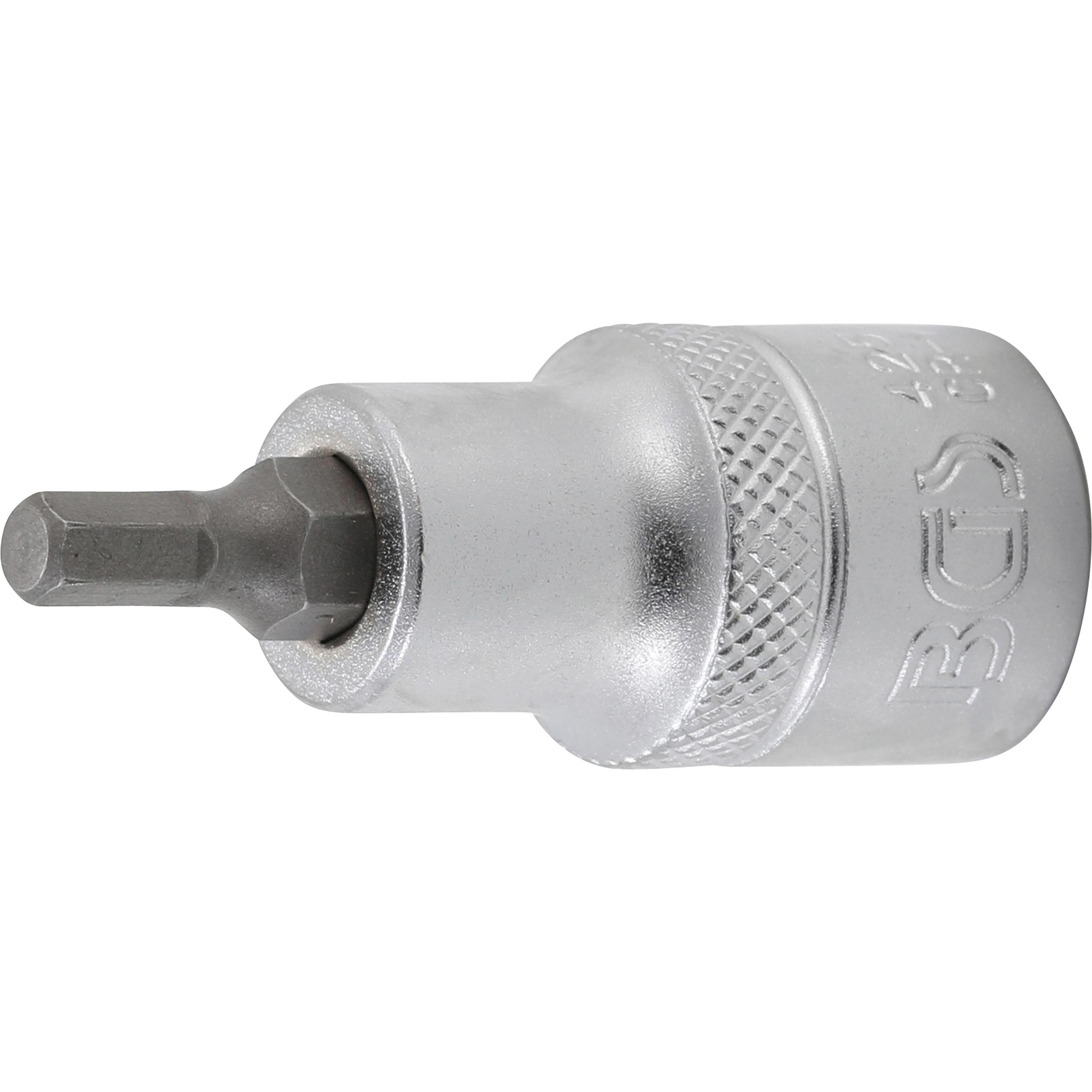 BGS, Bits, Bit-Einsatz Antrieb Innenvierkant 12,5 mm (1/2") Innensechskant 5 mm (12,5 mm)
